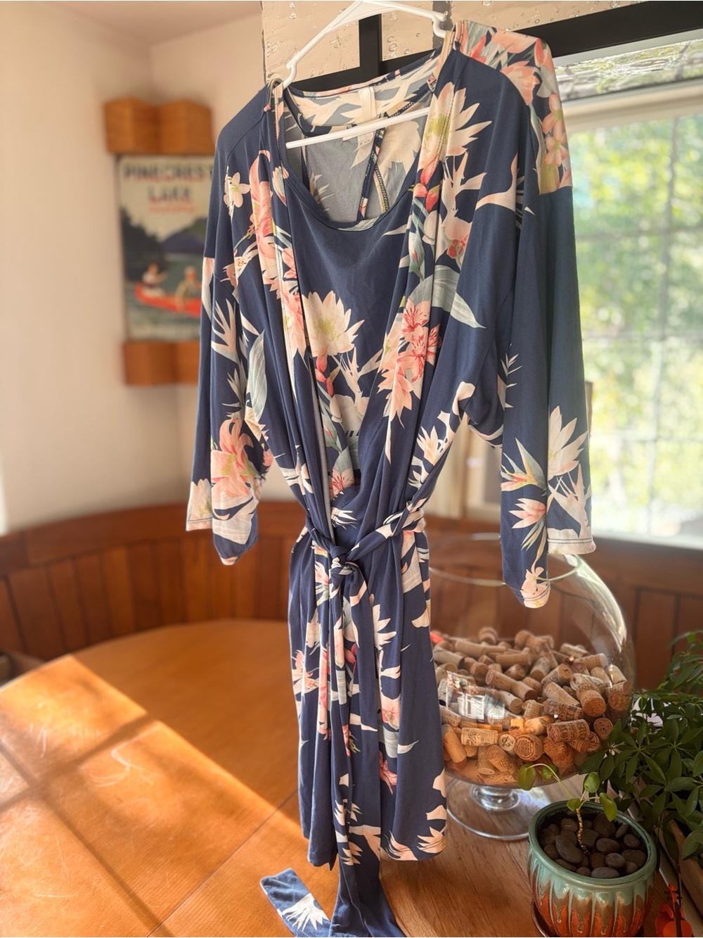 Flora by Flora Nikrooz Phoebe Wrap Robe, Kimono style with matching top - Picture 3 of 11